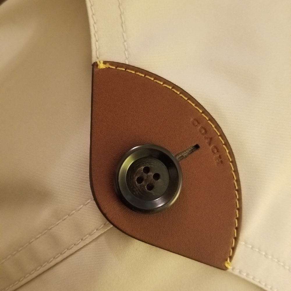 NWT Coach Pocelain Double Breast Short Trench Coat - Picture 5 of 8